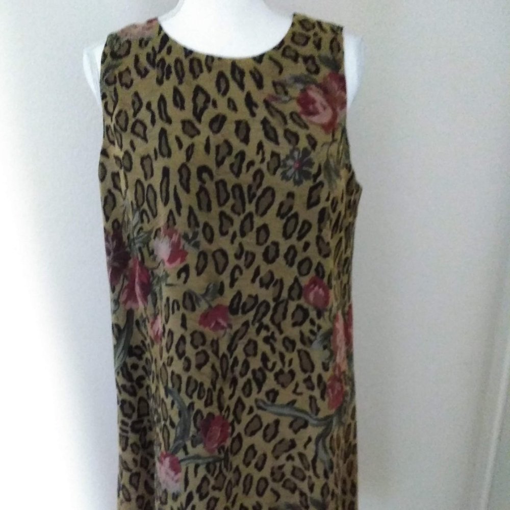 Jones NY Leopard Print Sleeveless Dress